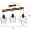 Narrowsburg 3-Light Burnt Wood Kitchen Island Pendant