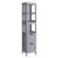 Freestanding Storage Cabinet with 2 Drawers 3 Open Compartments for Multi Room Home Use-168781953