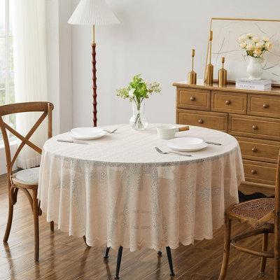 Bathampton Round Floral Christmas Lace Tablecloth