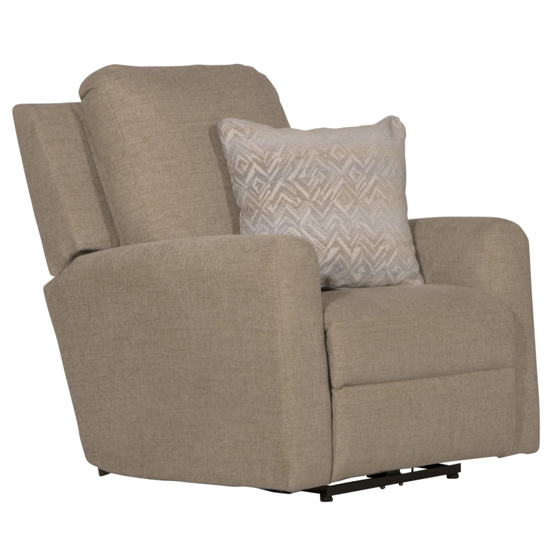 Eastin Upholstered Recliner, Beige, Power
