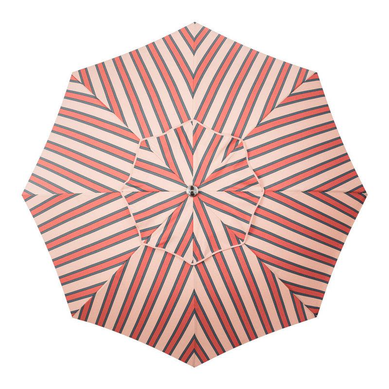 Patio 90'' W Umbrella, Pink/Red Striped