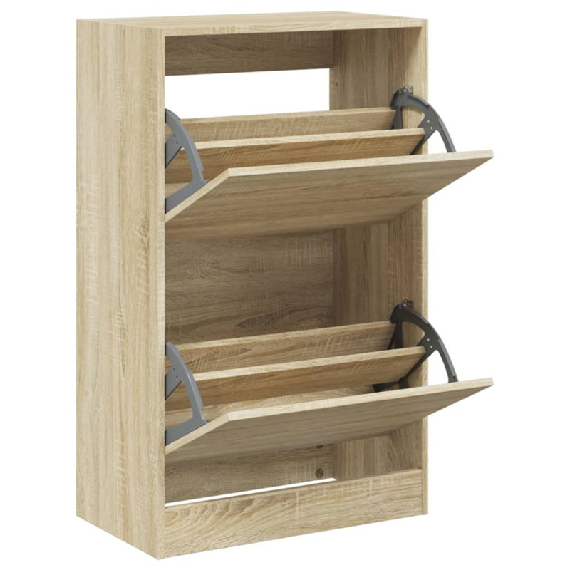 8 Pair Shoe Storage Cabinet, Sonoma Oak