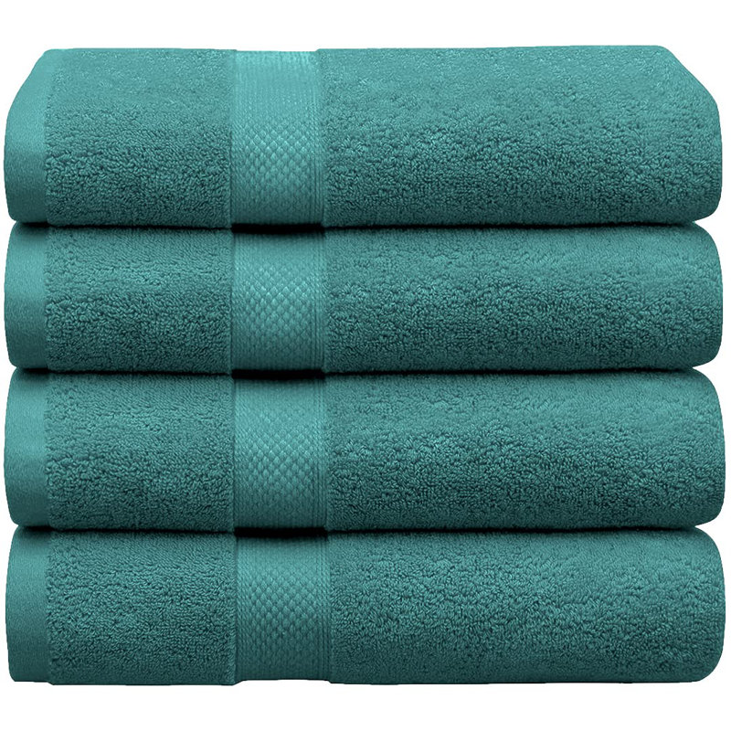Très grandes serviettes de bain Alfano Luxury, Bleu sarcelle
