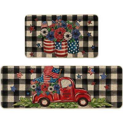 Kacia Water Resistant Non-Skid Kitchen Mat
