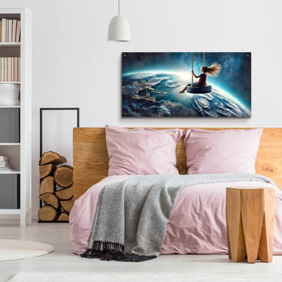  'Dream Big' by Rey Klimt Acrylic Glass Wall Art, 48" x 24"