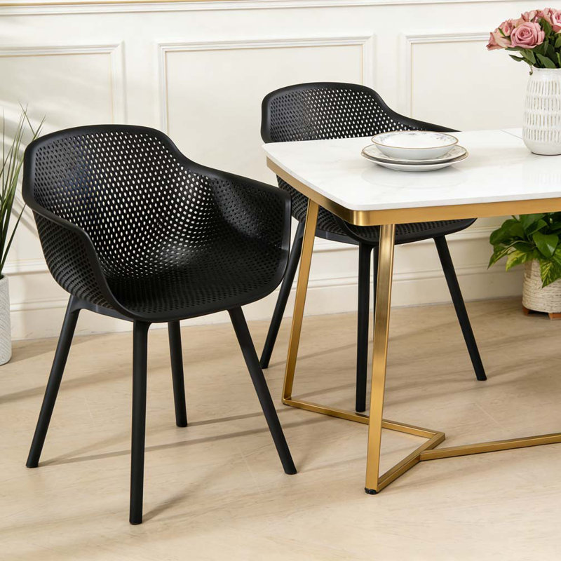Ensemble de chaises d'extérieur, Noir