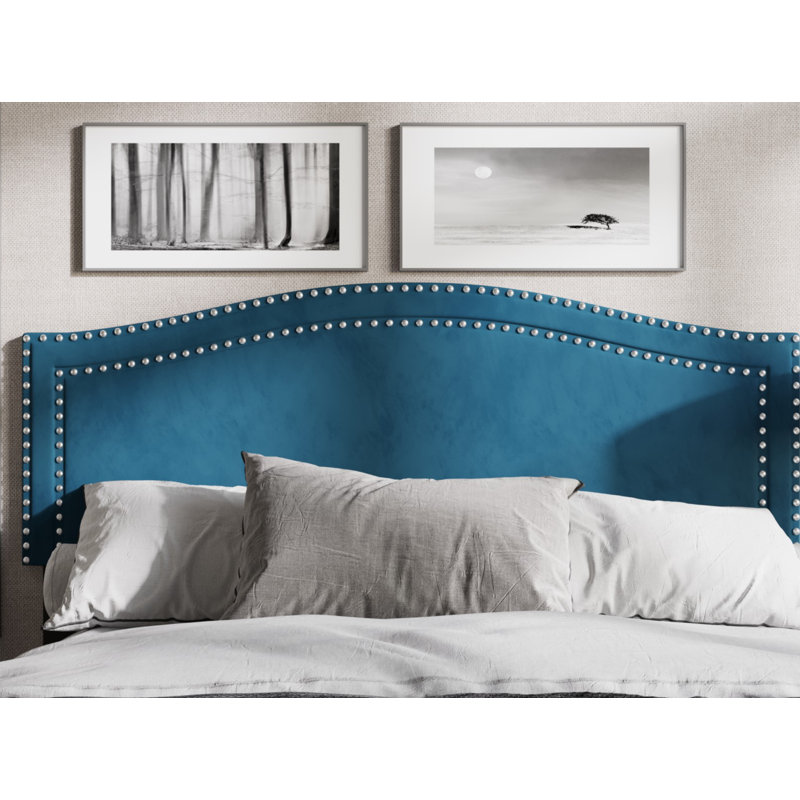 Tête de lit tapissier Duyne, Bleu marine, Simple