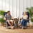 Oversized Padded Zero Gravity Chair, Foldable Patio Recliner, 30" Wide Seat Anti Gravity Lounger with Cup Holder, Support 400 LBS