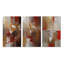 Cardinal Sin Retro Delight Abstract Red & Gold - Abstract Art Set Of 3 Pieces-447872813-447872810
