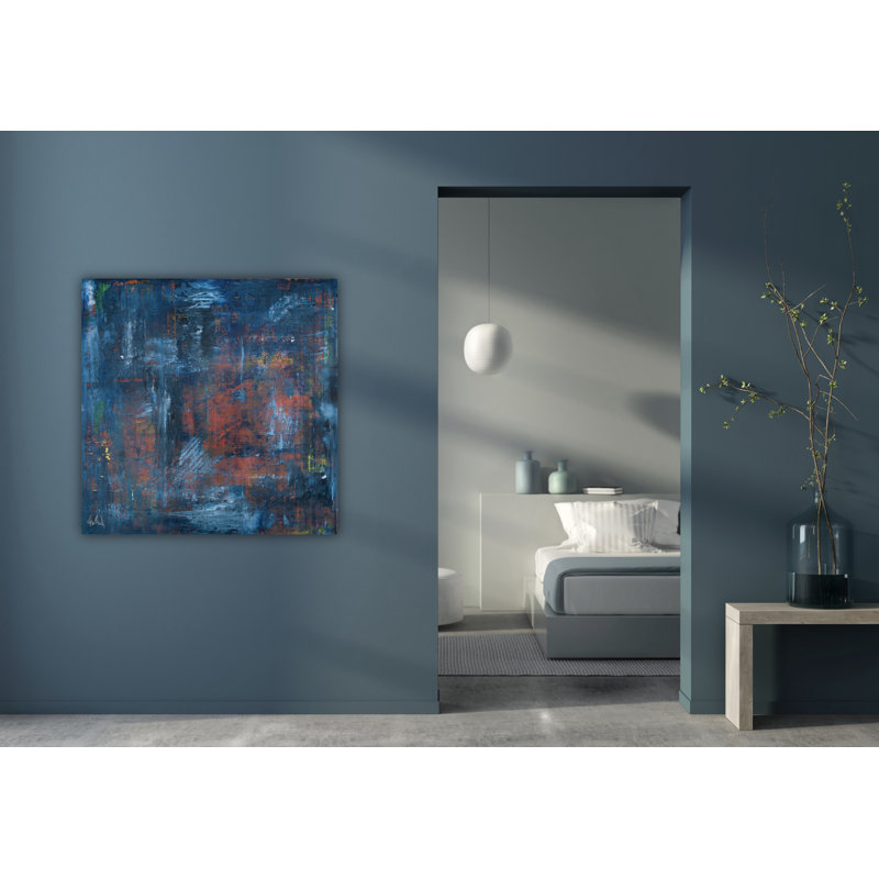 Abyss By John Beard - Gallery Wrapped Canvas Print, 38" H x 38" W x 2" D, Brown Floater Framed