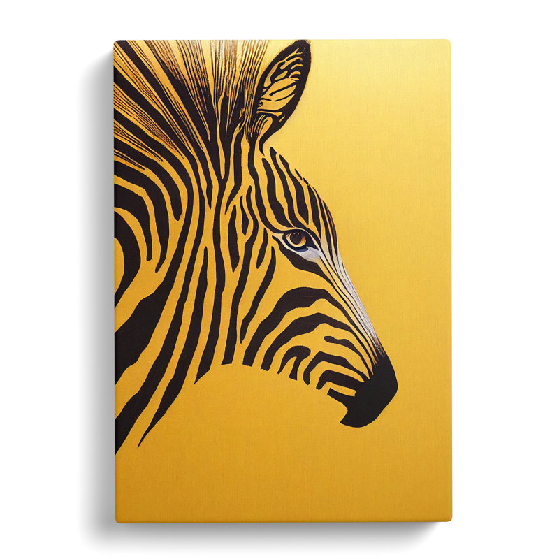 CAN-V0523-2952X Zebra Gold Leaf - Wrapped Canvas Print, 50cm H x 35cm W x 3cm D