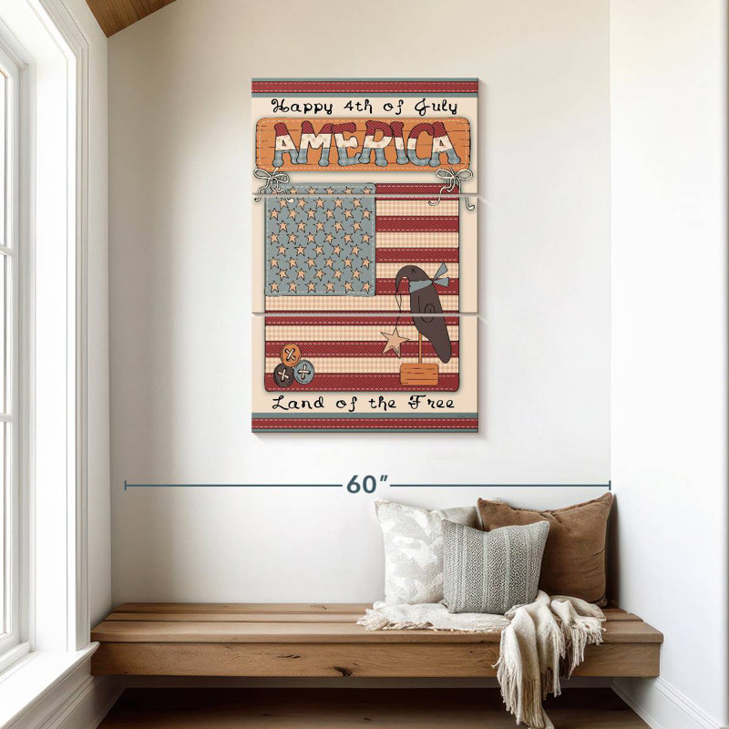Lelend America Land Of The Free, H 45 po x l 28 po