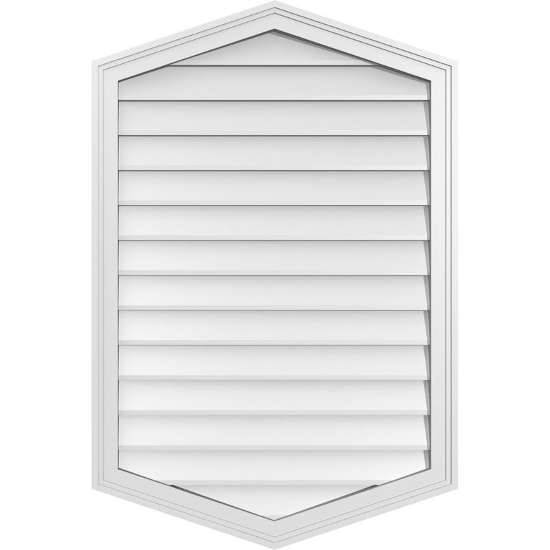 Ventilé vertical à pignon vertical 4/12 po, H 42 po x l 28 po x P 1,5 po