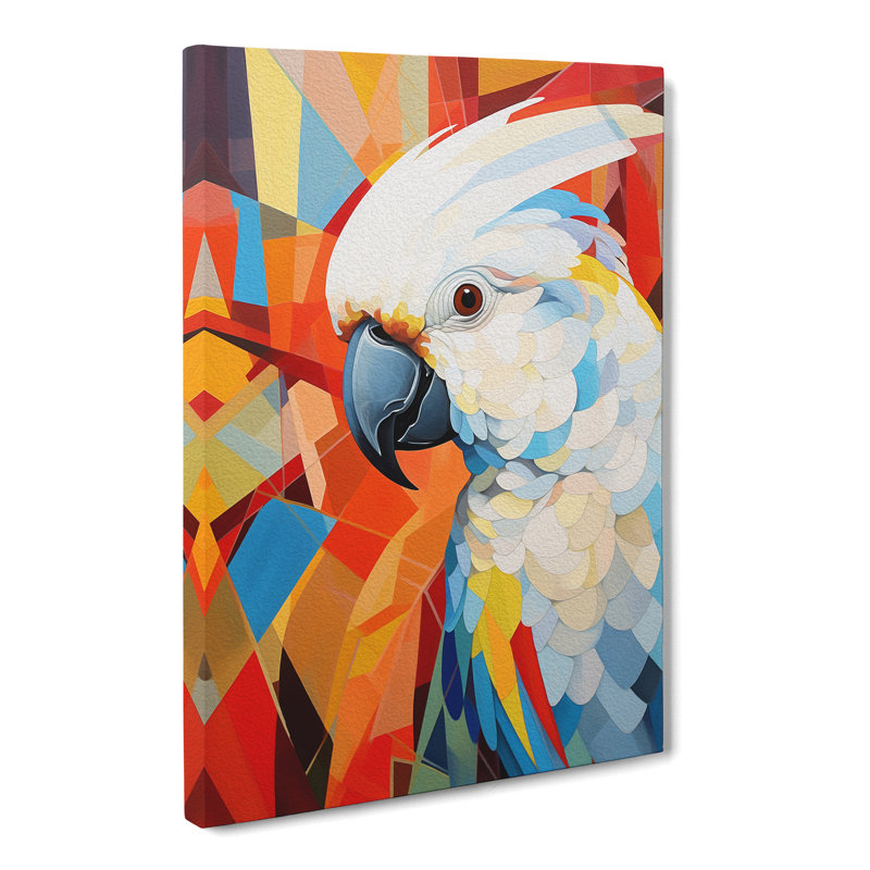 Cockatoo Constructivism - Wrapped Canvas Print, 76cm H x 50cm W x 3cm D