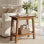 Table de bout en bois massif avec rangement