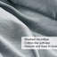 Édredon simple / simple TG plissé avec microfibre prélavée, motif quadrillé, équilibre parfait entre poids et chaleur, taies décoratives délavées, plis pincés raffinés, utilisation à l'année, lavable à la machine