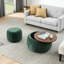 Repose-pieds rond avec rangement, fonction 2 en 1, table de bout et repose-pieds-721222249