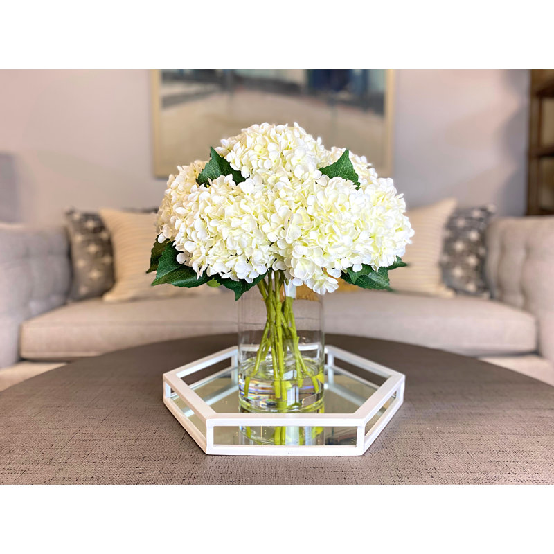 White, Blue And Green Hydrangea Bouquet, White