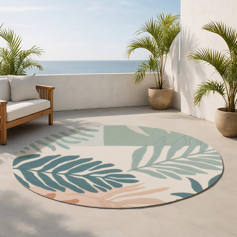 Tapis intérieur et extérieur Natural Radiance, Rond 5 pi