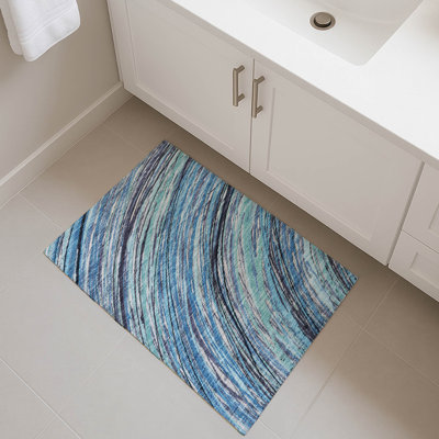 Premium Machine Washable Mayfield AMF2094 Swirls Rug