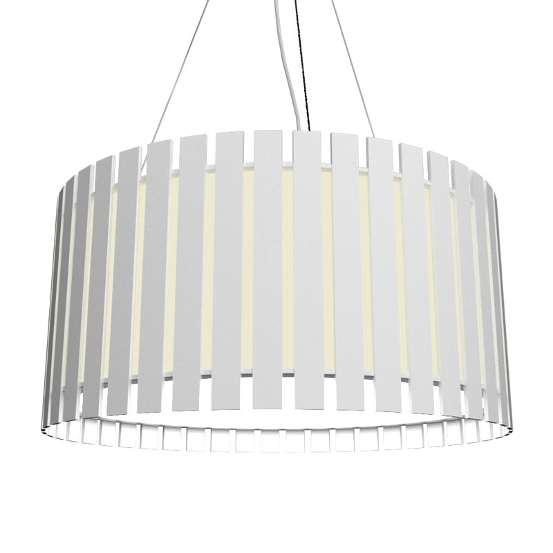 3 - Light Chandelier, White, 8.58" H x 23.4" W x 23.4" D