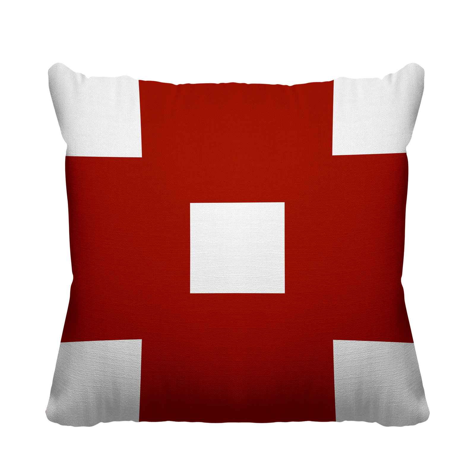 Luella Geometric Indoor/Outdoor Throw Pillow, 16W" x 16H", Red