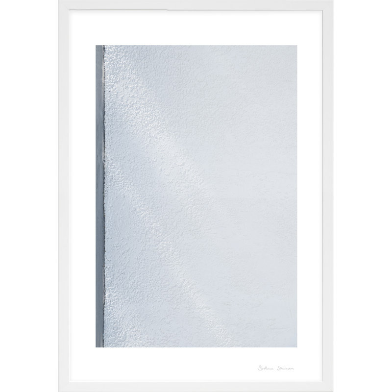 White Fragments from Greece 1.4 Framed Photographic Print, 25" H x 17.5" W, White Framed