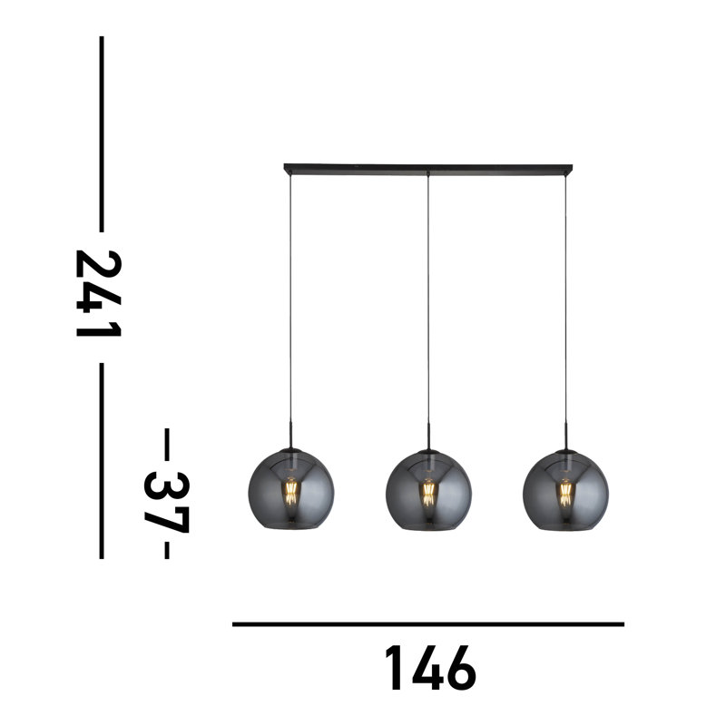 Estinville 3-Light Cluster Chandelier