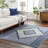 Bradli Rectangle Machine Woven Polypropylene Area Rug in Blue-70927694