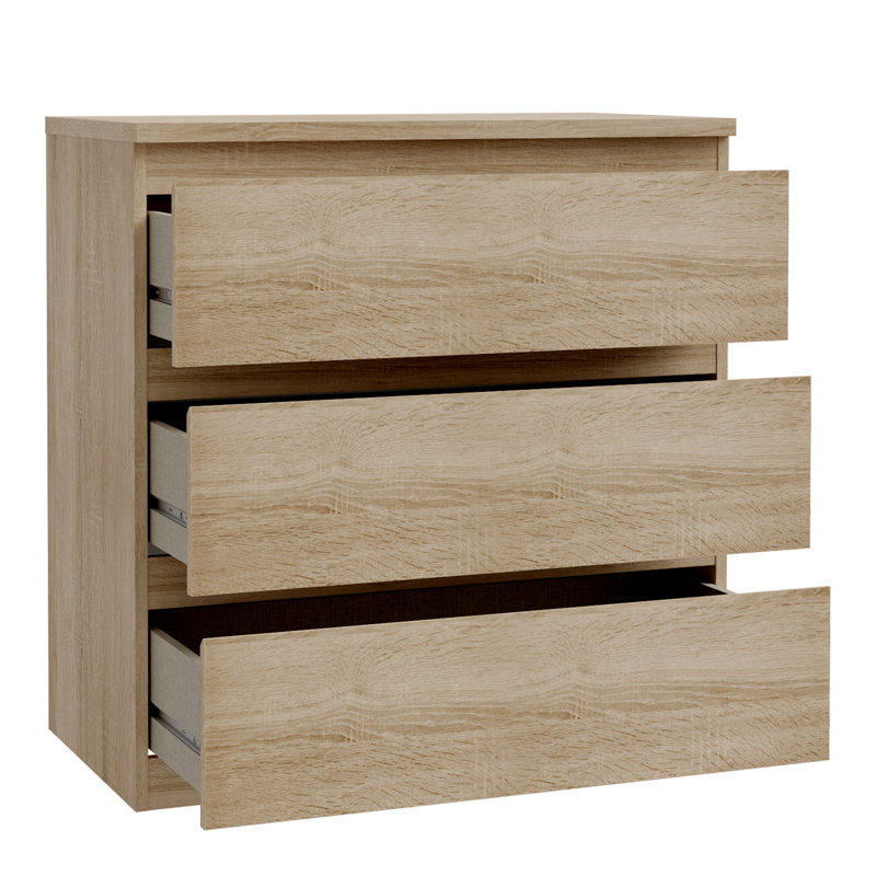 77.2cm W 3 - Drawer Chest of Drawers, Sonoma Oak