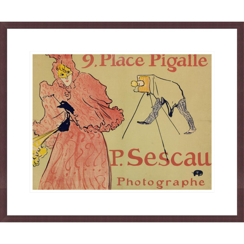 P. P. Sescau, Photographe par Henri de Toulouse-Lautrec, estampe numérique encadrée, H 17,75 po x l 21,6 po