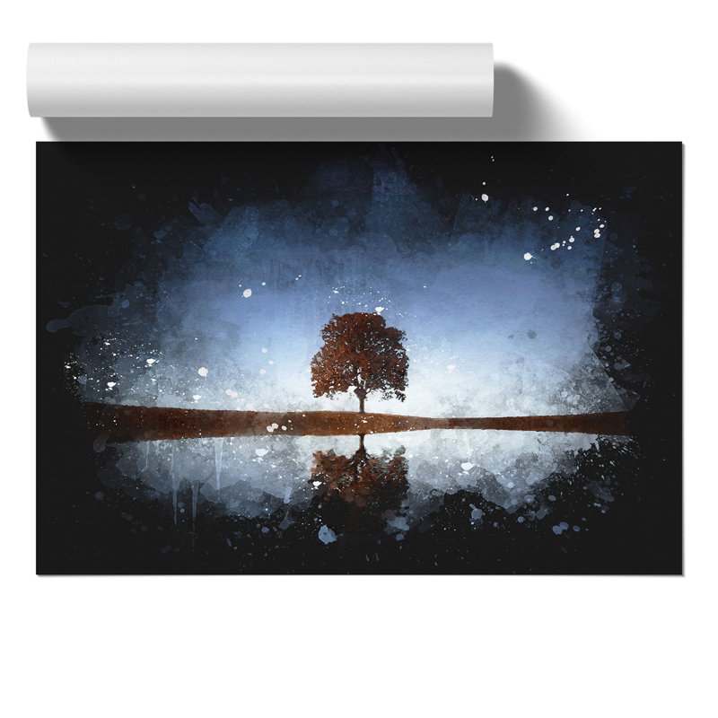 Tree at Dusk Vol.3 - Unframed Painting, 21cm H x 30cm W x 0.1cm D