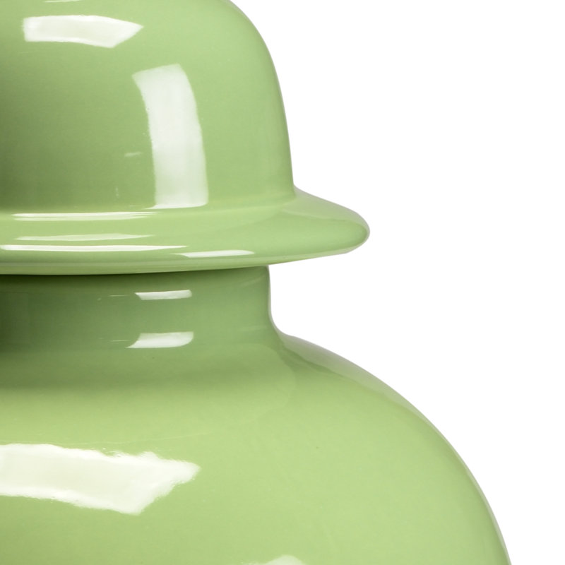Pot à gingembre en céramique 19 po, Vert