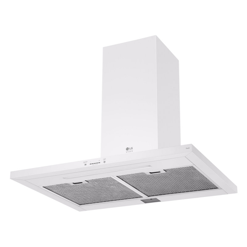 36" 600 CFM Ducted Wall Mount Range Hood with Nightlight, Wi-Fi, Remote Control Included, Black, 30"