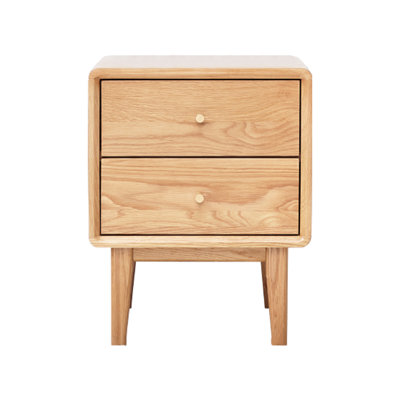  Fjord 19.7"H Low & Narrow Solid Ash Nightstand-Set of 2