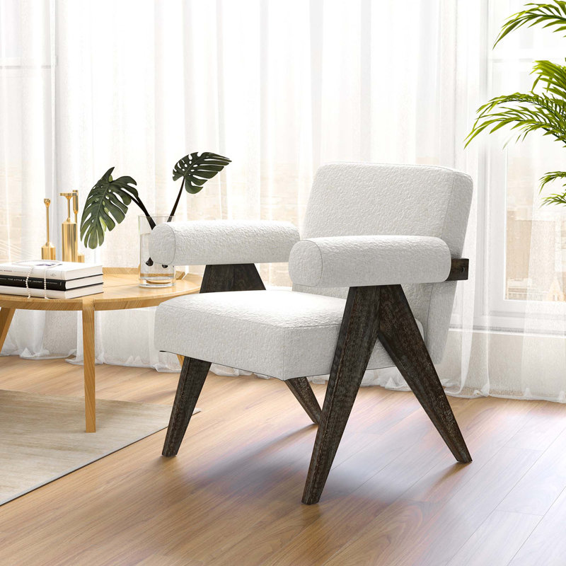 Fauteuil d'appoint moderne avec accoudoirs George Oliver