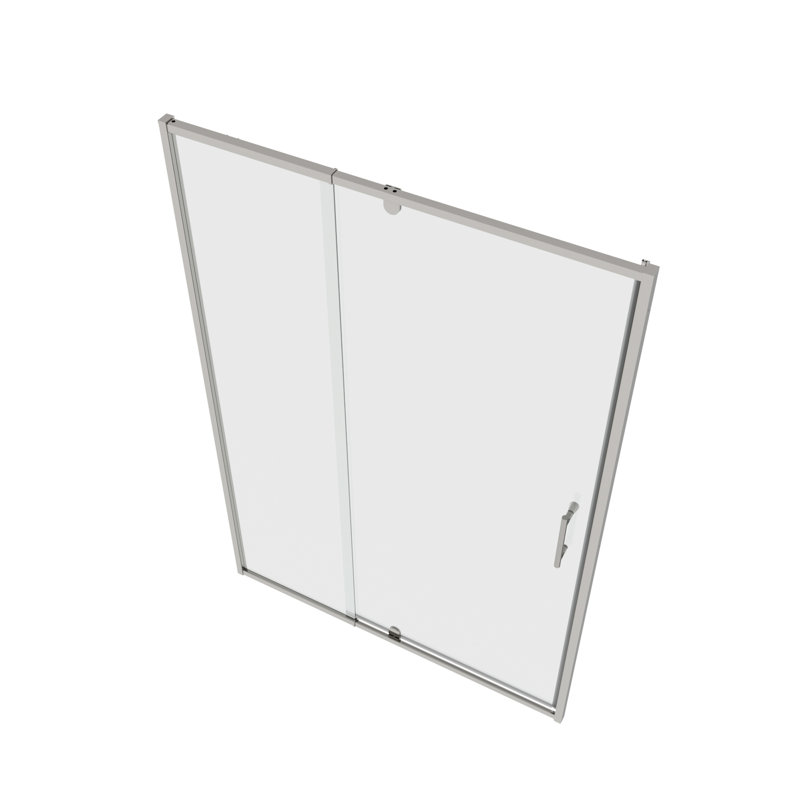 50-54" W X 71" H Piovt Swing Glass Shower Door, Pivot Frame Sliding Shower Door With 1/4"(6Mm) Clear SGCC Tempered Glass,  Shower Doors, Reversible Installation