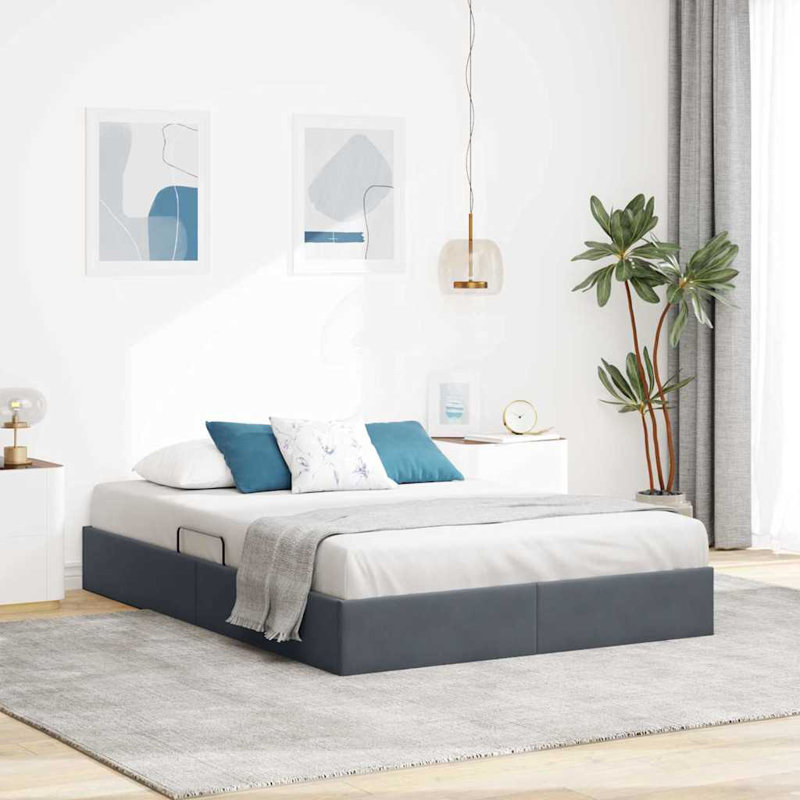 Bed, Kingsize (5'), Dark Grey
