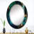 Otabek Abstract Geode Marble Green And Blue II - Abstract Marble Wall Mirror-822377319