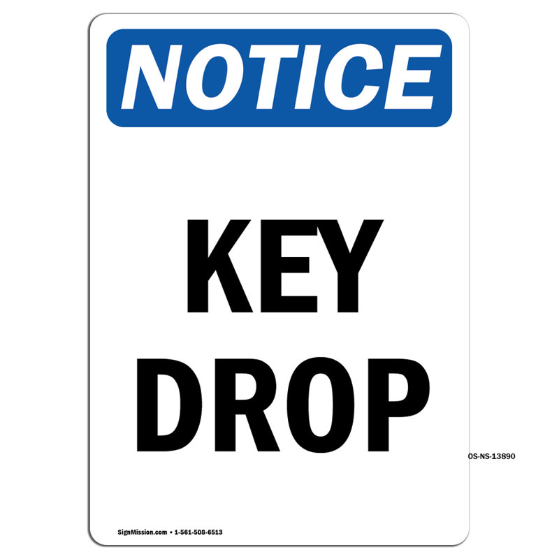 Key Drop Decal 7" X 5"