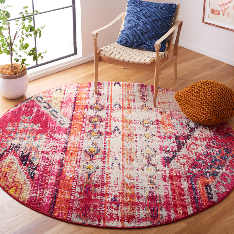 Marx Abstract Hand Woven Area Rug, Round 201 cm