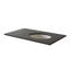 Plateau en quartz gris 37 po avec lavabo simple en céramique blanche - droite-134637748