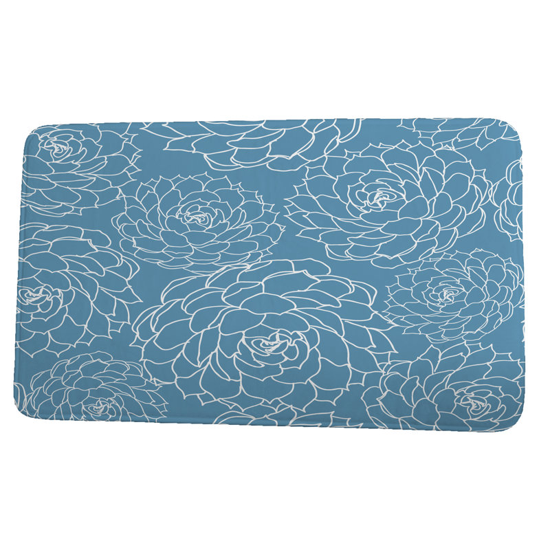 Tapis pour salle de bain malin, H 18 po x L 30 po, Bleu