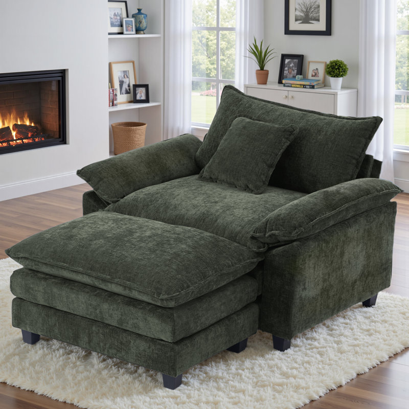 Fauteuil Chenille, Vert