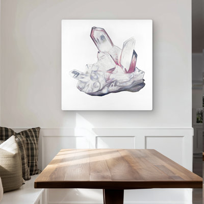 Clear Quartz Crystal Metal Print  Modern Living Room Decor