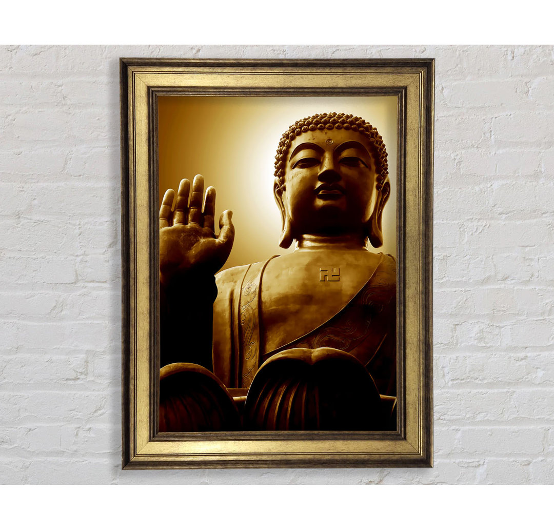 Sepia Buddha Statue - Einzelner Bilderrahmen Kunstdrucke