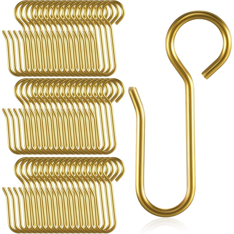 60-pack Gold Curtain Track S Hooks