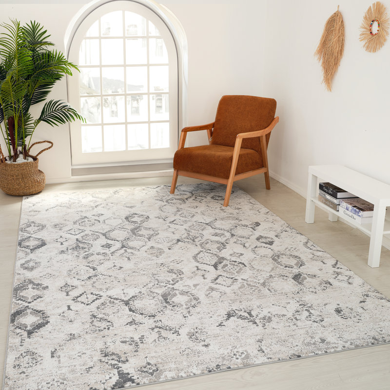 Tapis rectangulaire Kennika avec envers antidérapant, Rectangle 7 pi 10 po x 10 pi 10 po