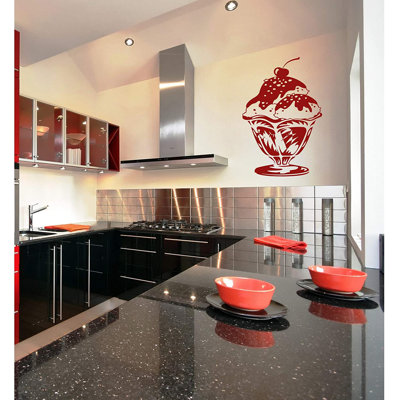 Adhésif décoratif en forme de crème glacée dans un verre Trinx LLC