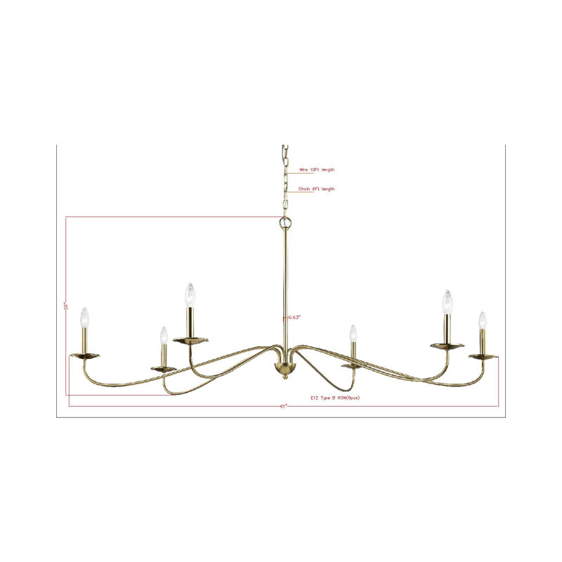 Muaad 6 - Light Dimmable Chandelier